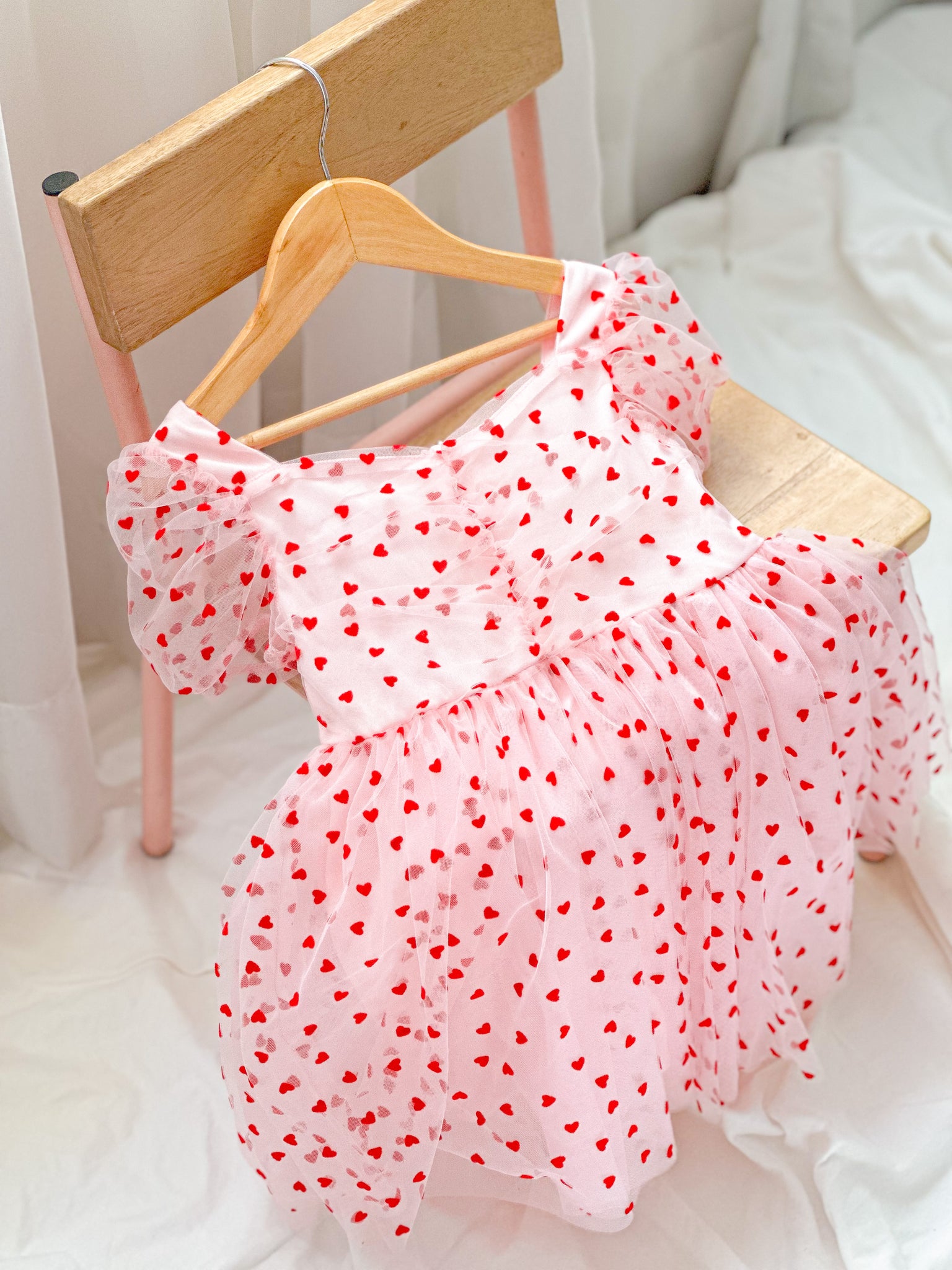 Railey Red Hearts Tulle Dress