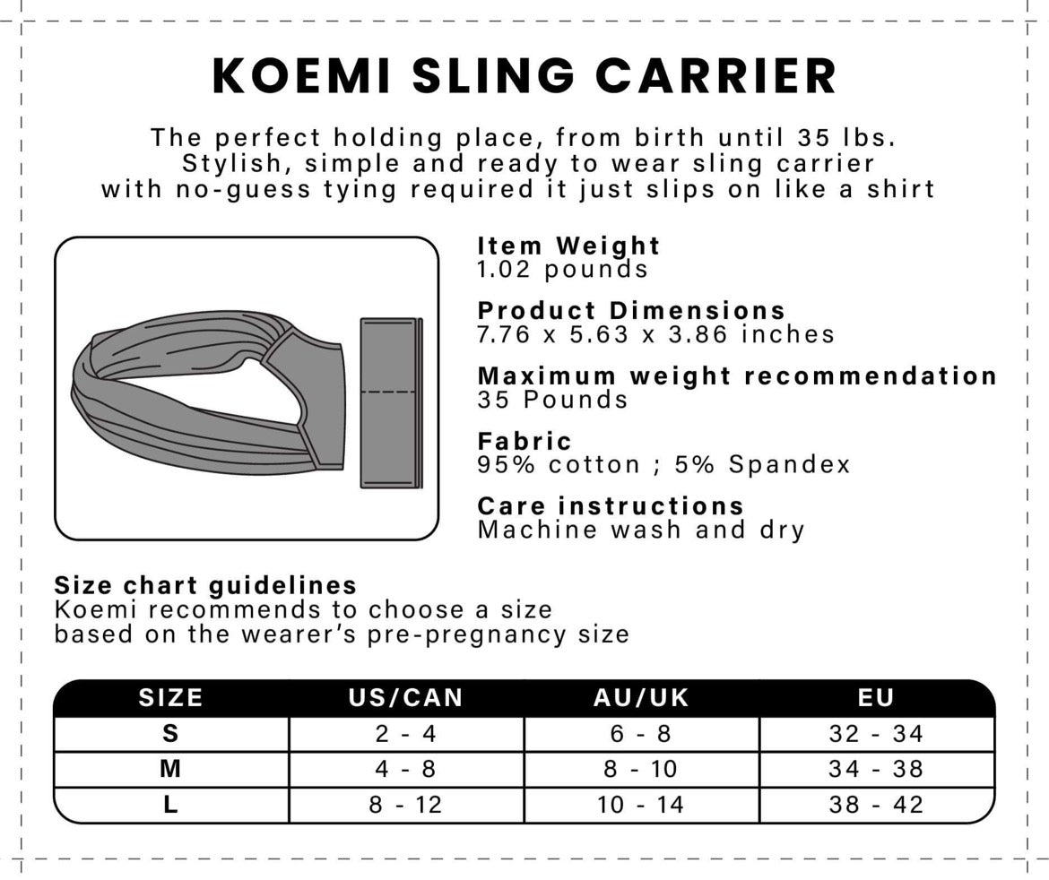 Koemi Stretchy Sling (0-12M) Warm Tan