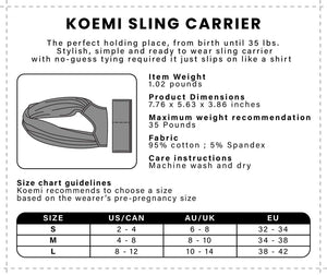 Koemi Stretchy Sling (0-12M) Warm Tan