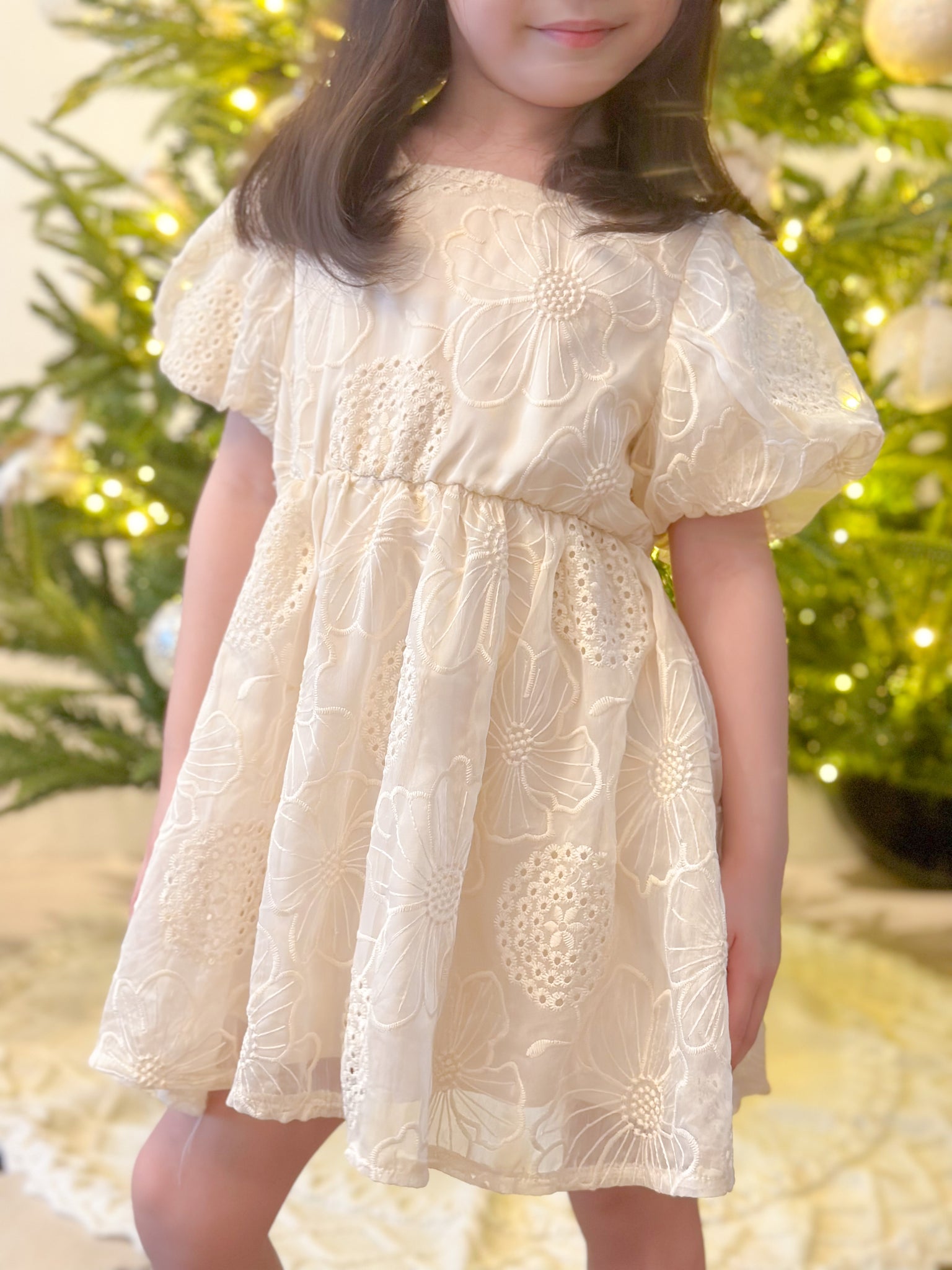Celine Floral Eyelet Dress