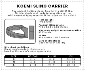 Koemi Stretchy Sling (0-12M) Cinnamon