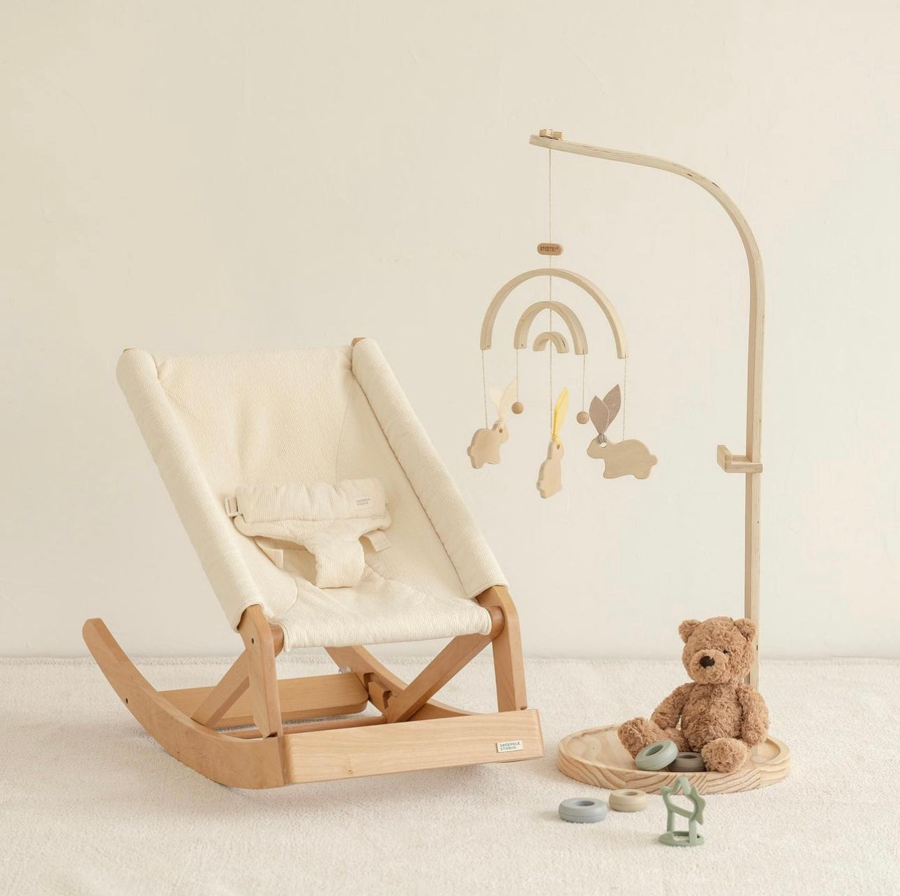All New Sagepole Organic Wooden Bouncer