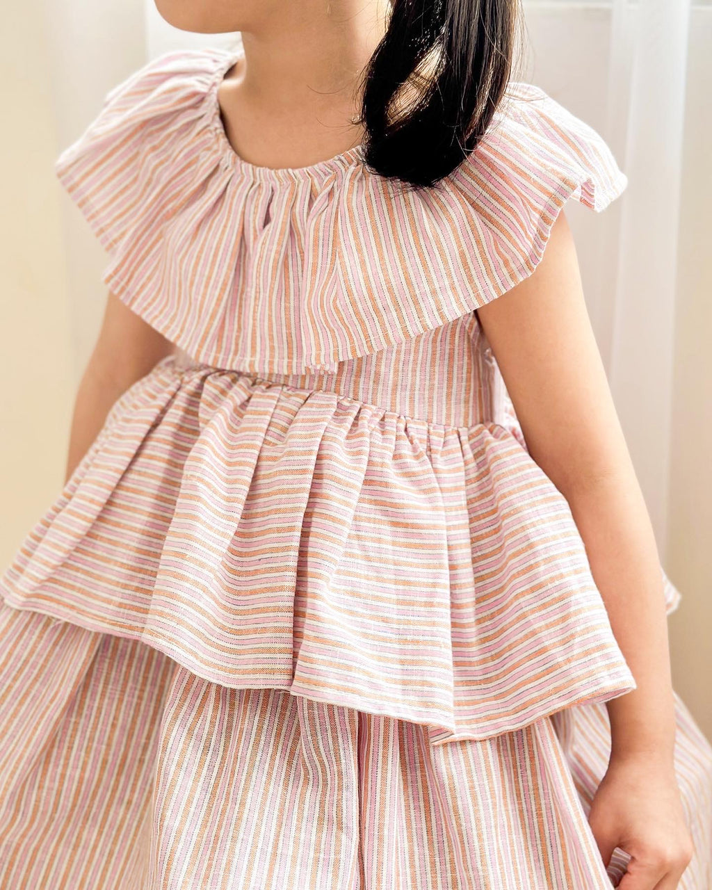Charlotte Tiered Dress | Dainty Stripes