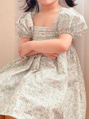 Madeline Puff Sleeve Baby Doll Dress | Cream