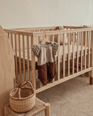 SagePole Wooden Crib with Mattress
