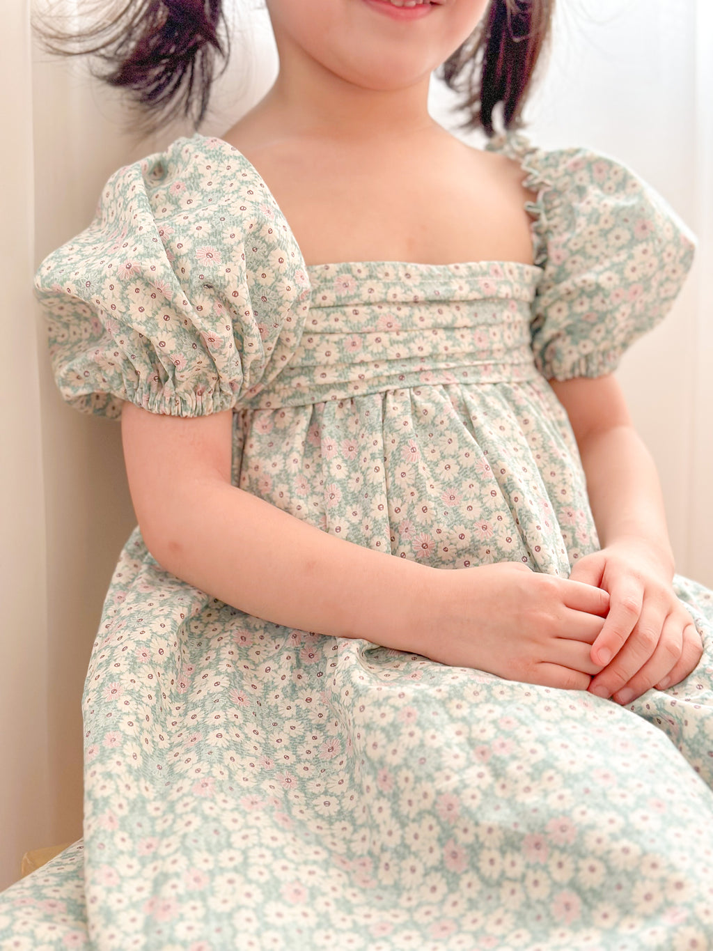 Madeline Puff Sleeve Baby Doll Dress | Dusty Blue