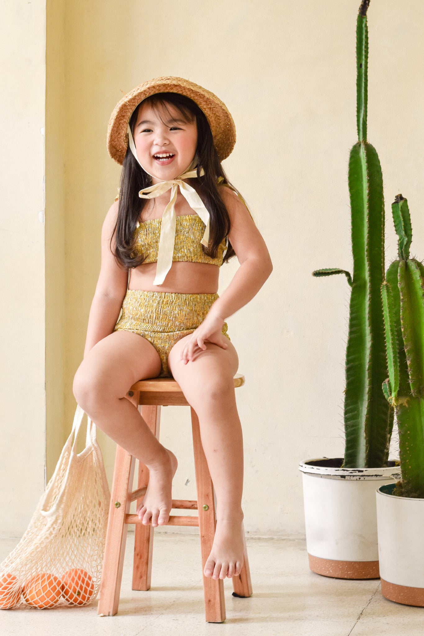 Claudè Smocked Swimsuit | Olives