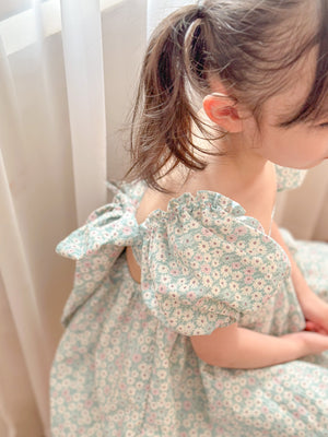 Madeline Puff Sleeve Baby Doll Dress | Dusty Blue