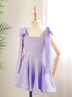 Mathilde Shoulder Bow Dress | Periwinkle