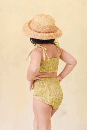 Claudè Smocked Swimsuit | Olives